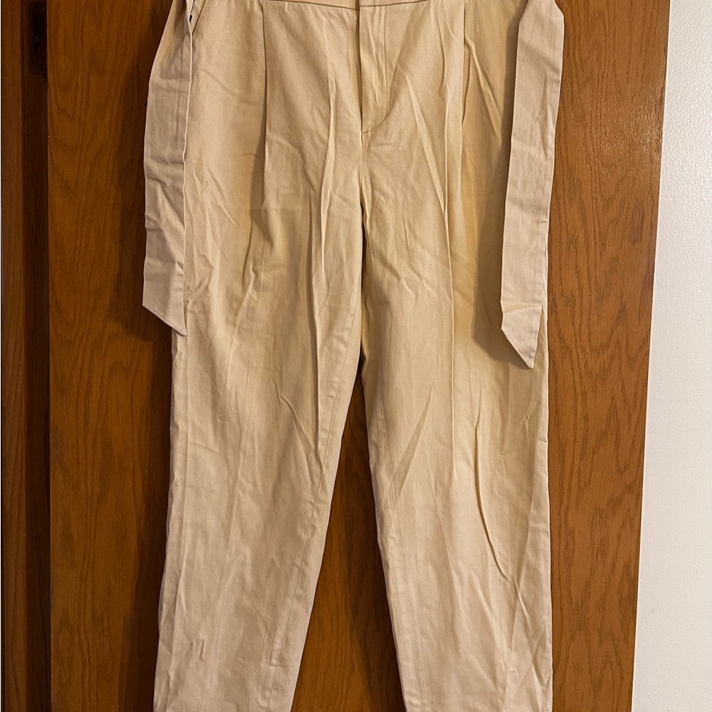 Massimo Dutti Beige Trousers with belt.